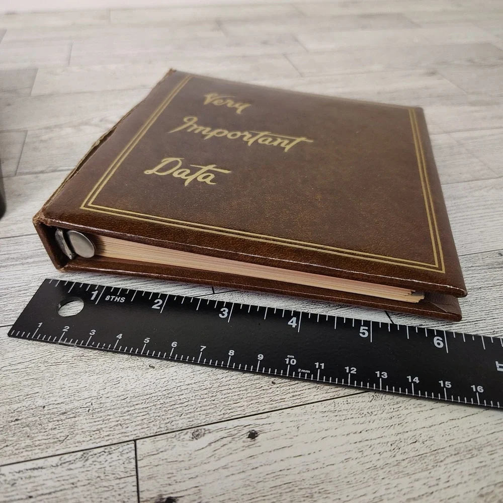 1961 Very Important Data Address Book‎ Telephone Number Organizer True Vintage